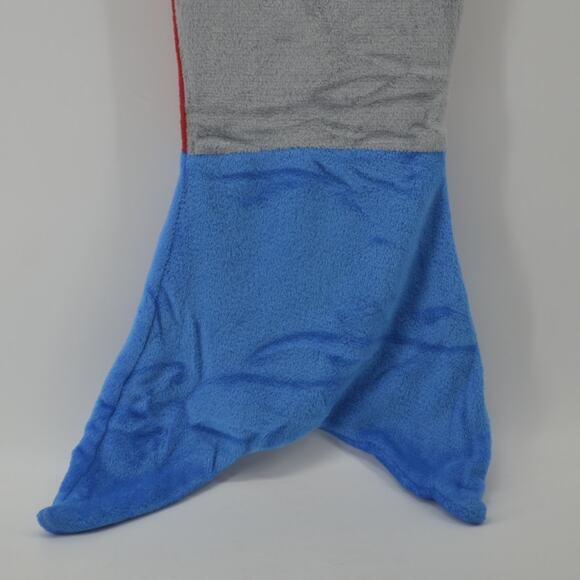 Shark Blanket Kids Mouth Fleece Sleeping Bag Gray Blue OS - Picture 14 of 15